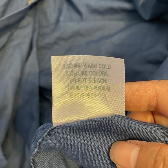 Carhartt Shirt Mens L Blue Retro Logo Resin Designs Vintage Button Up 90s Y2K - Picture 5 of 10